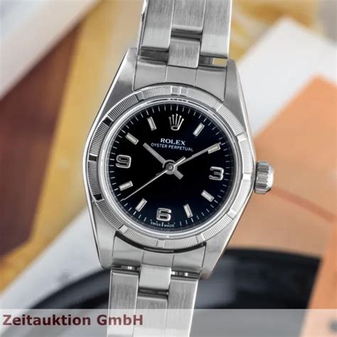 Rolex Oyster Perpetual Black Dial Edelstahl Automatik